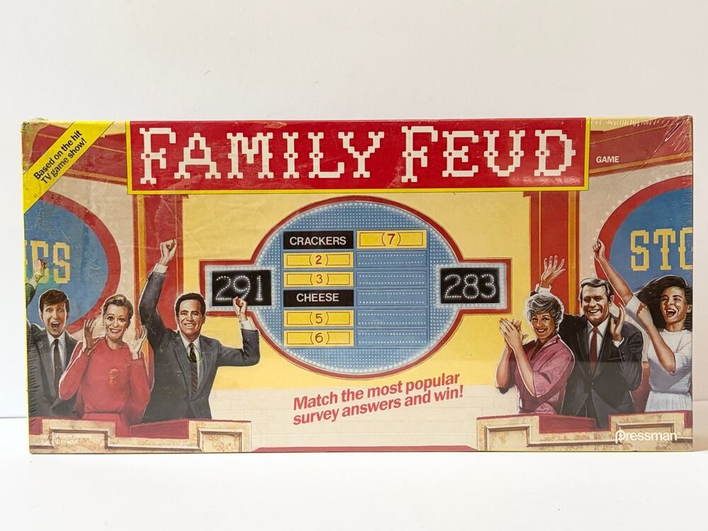 Family Feud Board Game Sealed Pressman 1990 TV Show Vintage New In Wrap